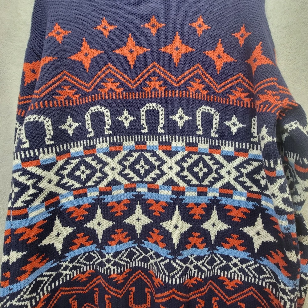 Lucky Brand NWT $149 Open Draped Long Cardigan XL Aztec Western Rodeo Horseshoe - Picture 13 of 14
